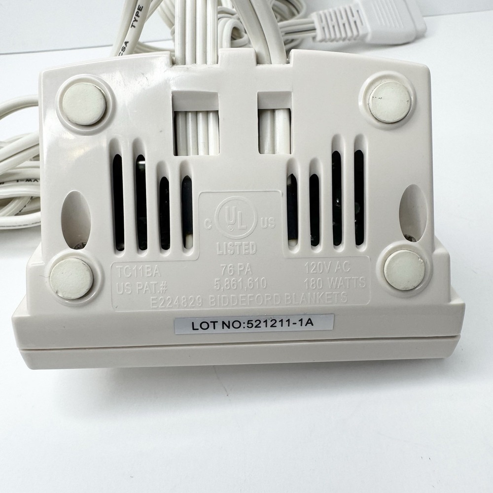 Biddeford Auto Off Electric Blanket Replacement Controller TC11BA 4-Pong White - Picture 7 of 7